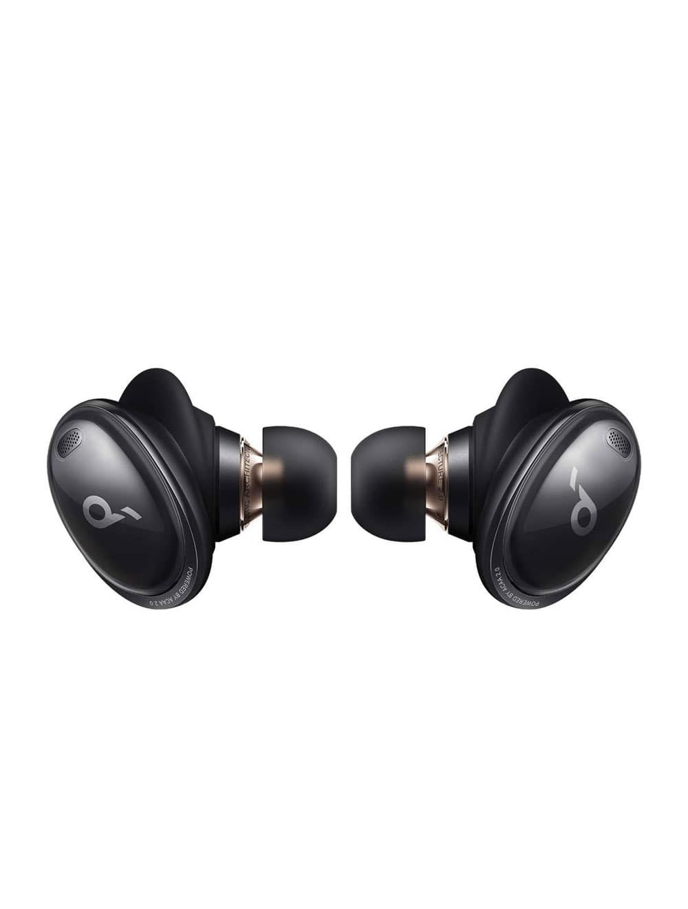 أنكر 3 Pro - سماعة أذن -أسود لاسلكية بصوت ذهبي وعزل ضوضاء HearID ANC وعمر بطارية طويل | Anker 3 Pro Wireless Earbuds Black, Golden Sound, HearID ANC