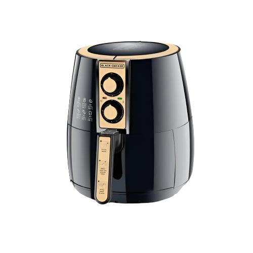 قلاية بلاك اند ديكر كهربائية 1500 واط سعة 4 لتر بدون زيت لتجربة طهي صحية وسريعة بتصميم أنيق | Black+Decker Air Fryer 1500W 4L Oil-Free Healthy Cooking