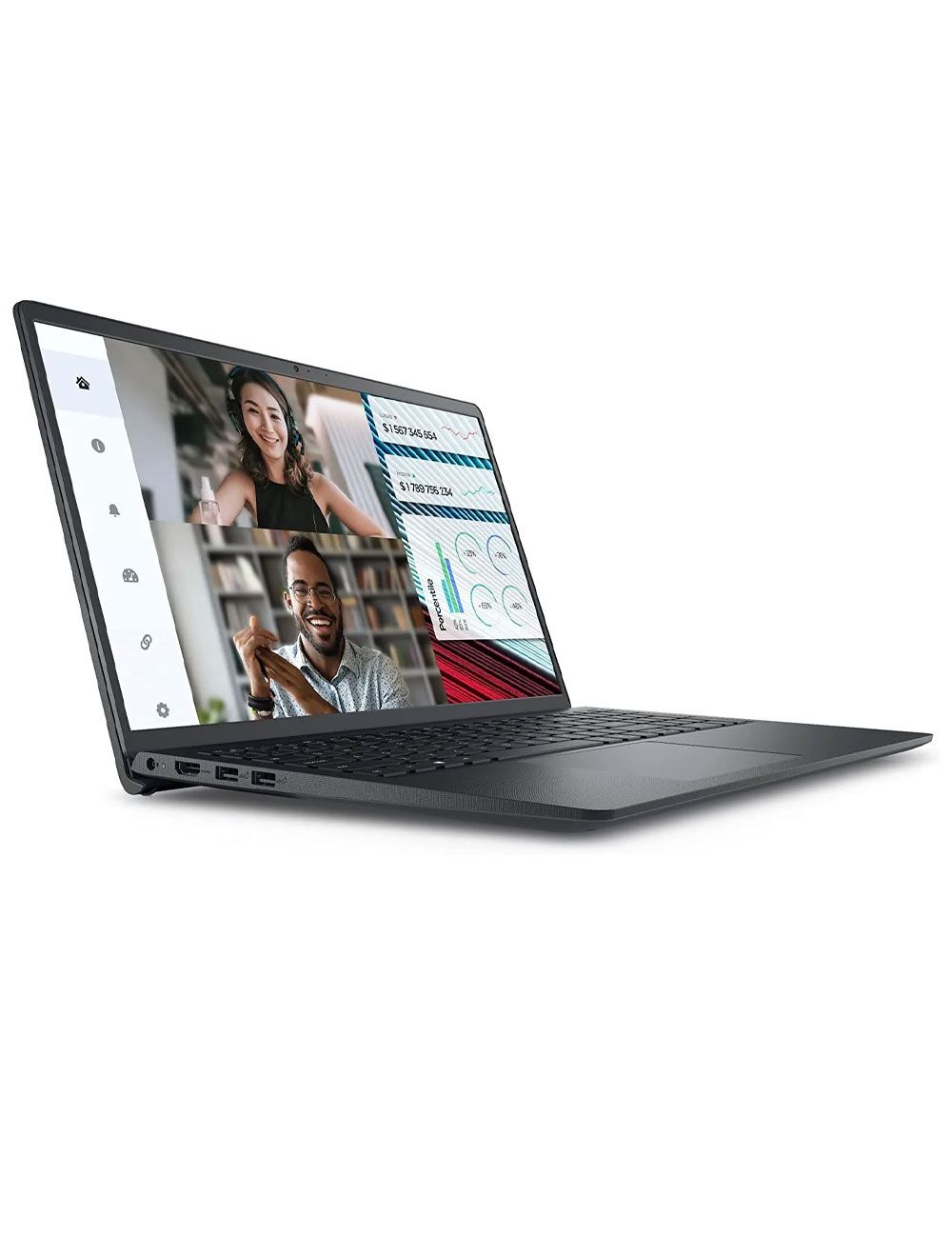 لاب توب ديل فوسترو i3 اسود، شاشة 15.6 بوصة، 256 SSD، 4GB رام، Ubuntu | Dell Vostro 3520 i3 laptop, 4GB RAM, 256GB SSD, 15.6" FHD, Ubuntu OS