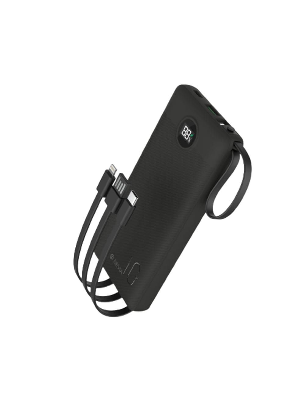 باور بانك ديفيا -أسود - بقوة 22.5 وات سعة 10000 مللي أمبير بأربعة منافذ للشحن السريع | Devia Power Bank EP113 10000mAh Black 22.5W 4 Ports Fast Charging