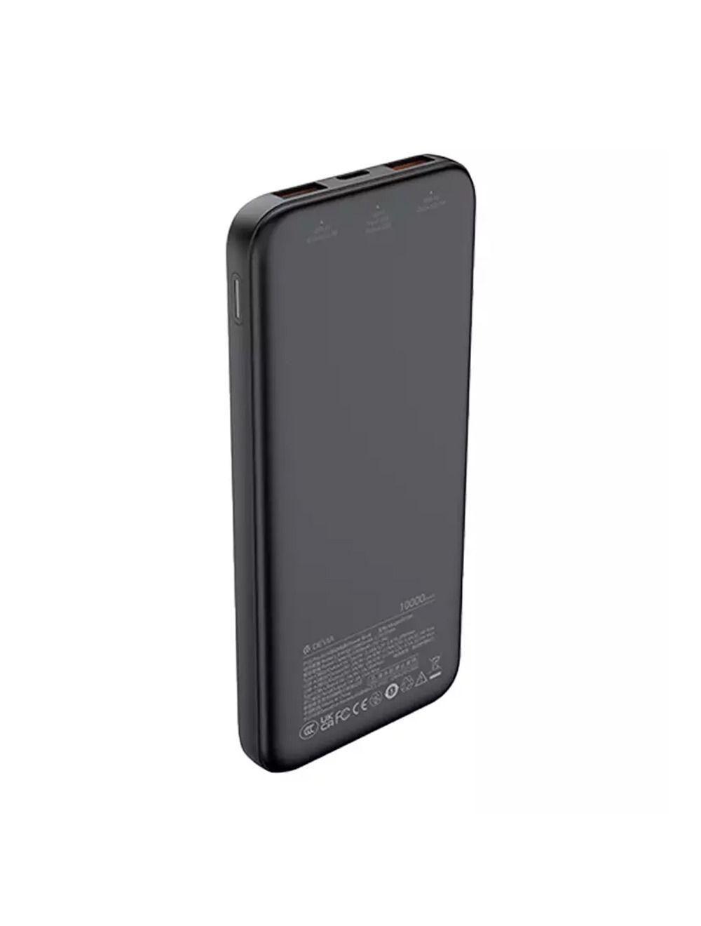 ديفيا باور بانك-أسود -سعة 10000 مللي أمبير مع شحن سريع 22.5 وات وشاشة رقمية | Devia Power Bank-Black 10000mAh with 22.5W fast charging & digital display