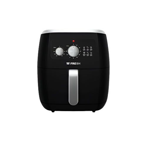 Discover Fresh Air Fryer 7L 1800W with preset programs and crispy healthy results with less oil اير فراير فريش تصميم أنيق بيد فضي مع ضمان رسمي وتوصيل سريع.