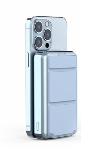 لافينتو باور بانك مغناطيس-أزرق-سعة 10000 مللي أمبير مع شحن سريع PD/QC وضمان سنتين | Lavento Magnetic Power Bank-Blue 10000mAh with fast PD/QC charging & 2-year warranty