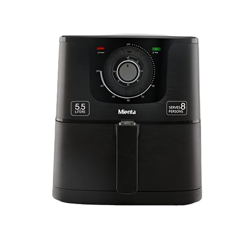 اير فراير ميانتا AF47534A بسعة 5.5 لتر لطهي صحي بأقل زيت، وضمان سنة مع توصيل سريع من Cairo Drop.Mienta Air Fryer 5.5L for fast, healthy cooking with fry, roast