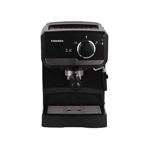 اشتري ماكينة اسبريسو يدوي تورنيدو 15 بار 1.25 لتر أسود TCM-11415-B مع فوهة رغوة وحماية أمان وضمان سنة، متاحة مع خدمة التوصيل.