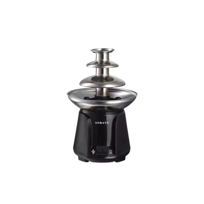 نافورة شوكولاته سوكانى 60 وات SK-07069 استانلس عملية، Sokany chocolate fountain 60W stainless steel for easy dessert serving at home