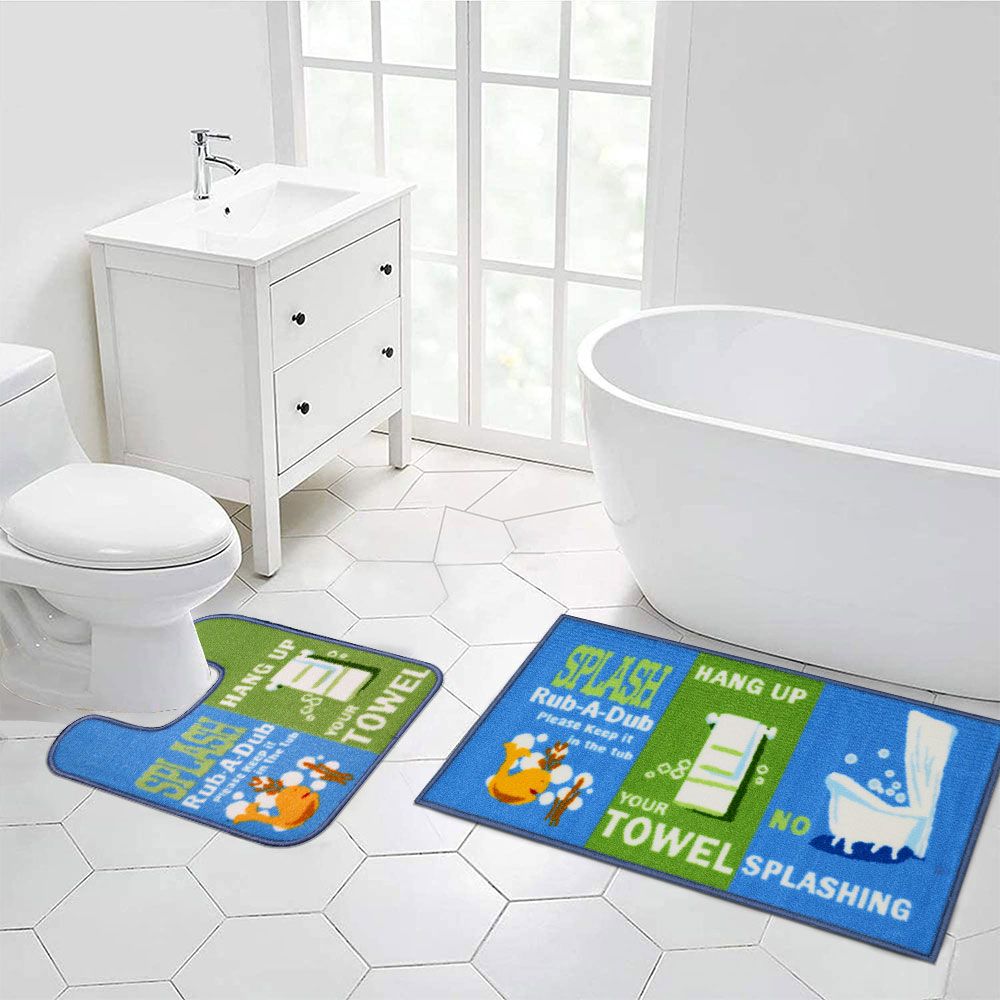 Bath mats Rosetta 3 pcs set size: (1)44x50+(2)44x75 سجاد اطقم حمام ماك كاربت النساجون الشرقيون 3 قطع 