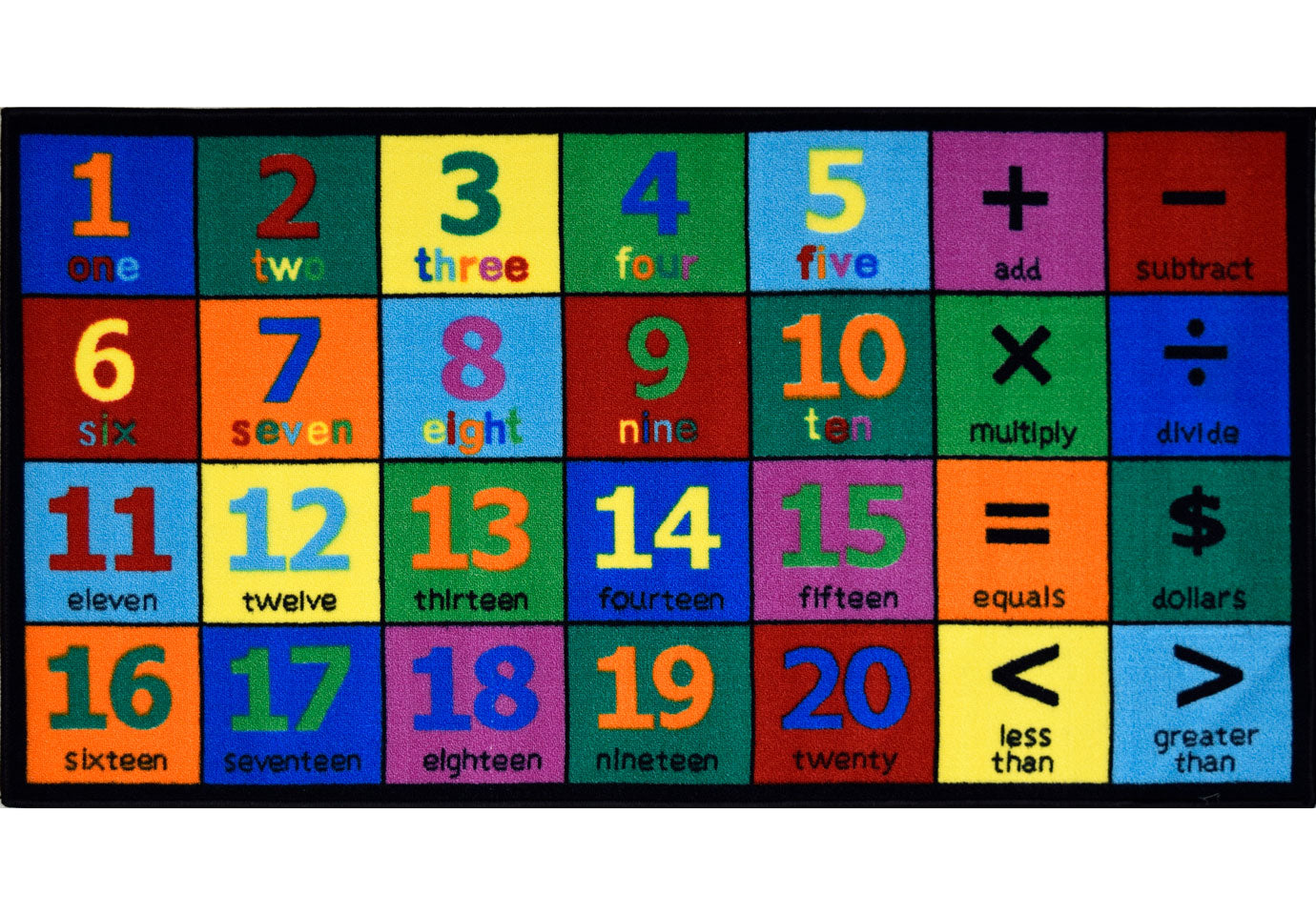 Rosetta Children's Double Face Educational Carpet, size: 80x150 SKU: 127513-99