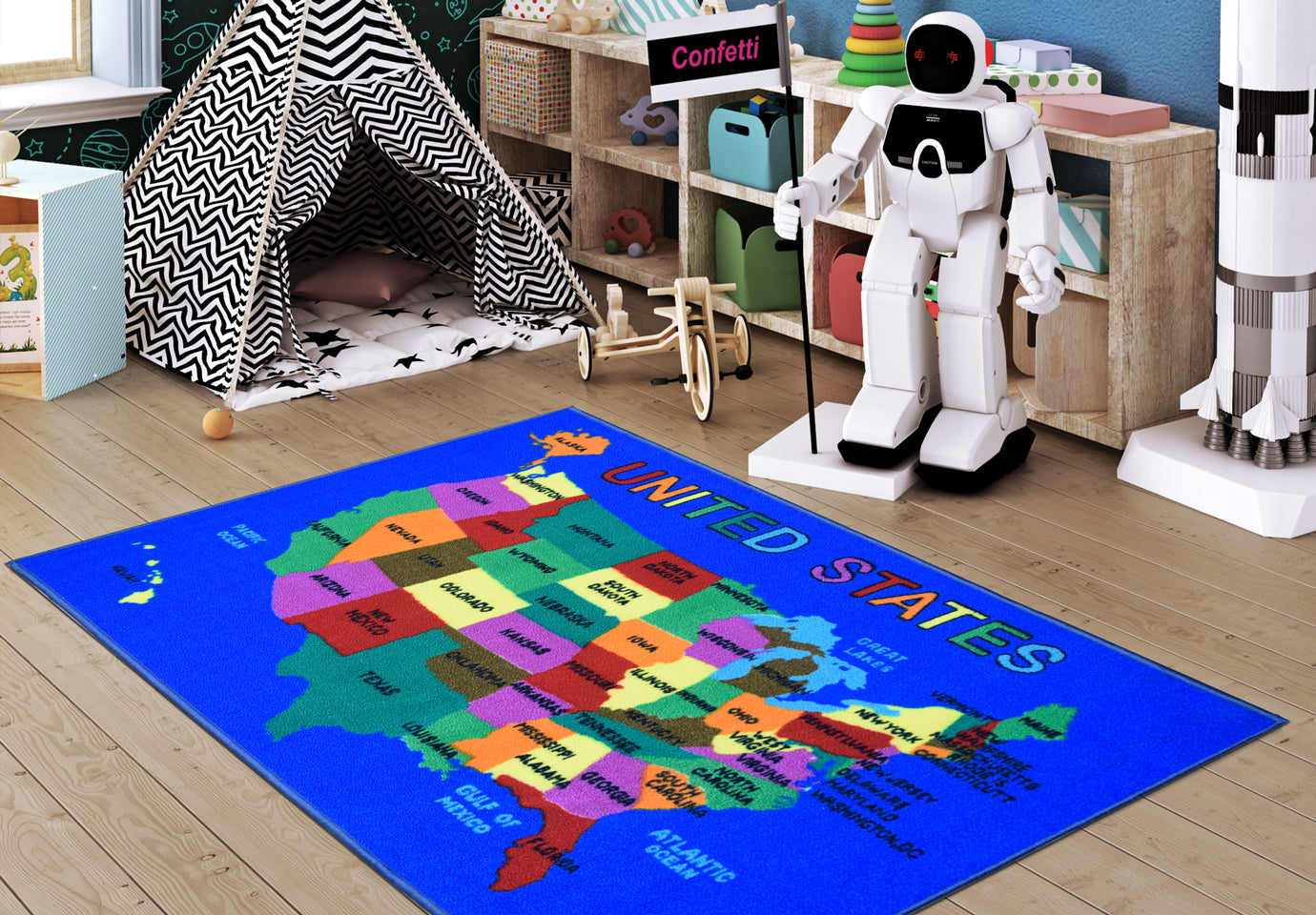 Rosetta Children's Double Face Educational Carpet, size: 80x150 SKU: 127514-88