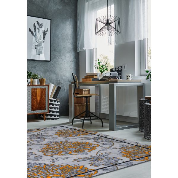 سجادة ميرا المودرن بخامة نايلون متينة وتصميم عصري يناسب كل ديكور. Mira Rug – modern nylon design with anti-slip and easy-care features.