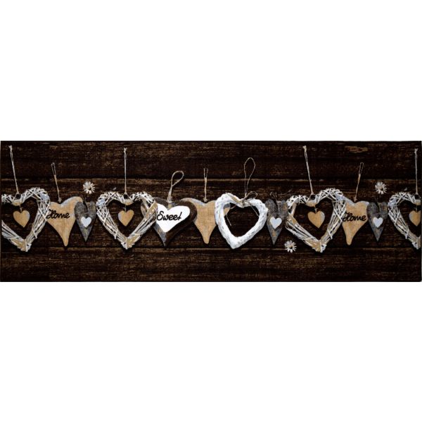 =روزيتا 67×300 سم، نايلون 100% مع رغوة مقاومة للانزلاق، تصميم عصري عملي للممرات والطاولات. | Rosita runner 67×300 cm, 100% Nylon, foam backing, modern, practical design