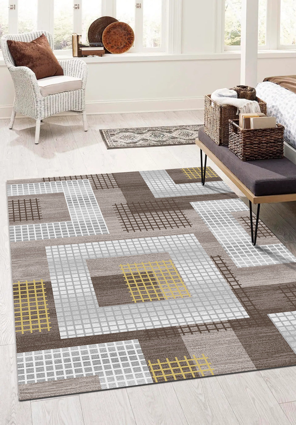 Cruz embossed carpet, size: 190x133 cm