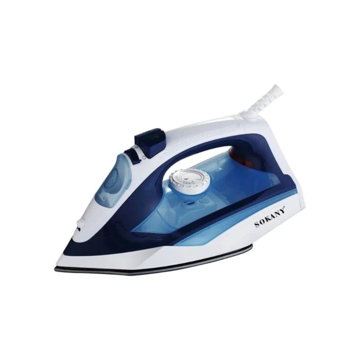 Sokany 2200W steam iron PL-278, strong steam, 6 programs, 270ml tank, ceramic base, easy fill cup – مكواه سكواني 2200 وات PL-278 سهلة الاستخدام.