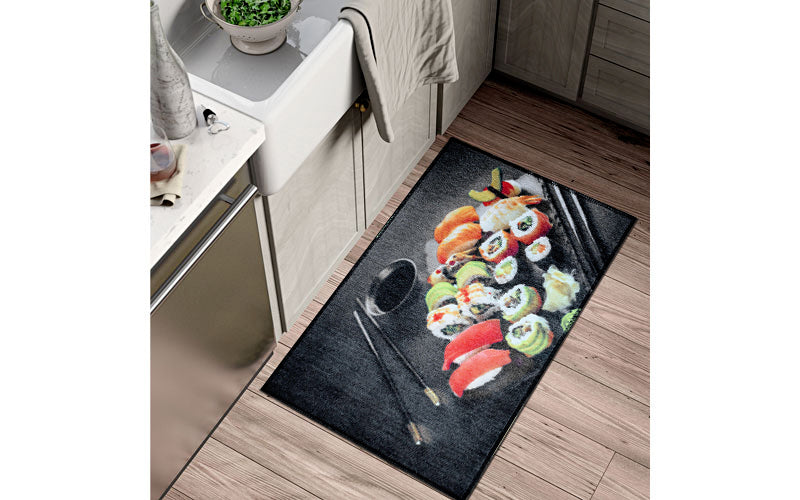 HD Kitchen carpet collection 610288-4001 with charming touch for kitchen size: 100x150