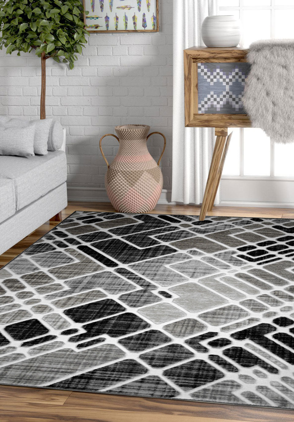 MAC Carpet Beach 3D Carved collection with a modern style size: 133x190