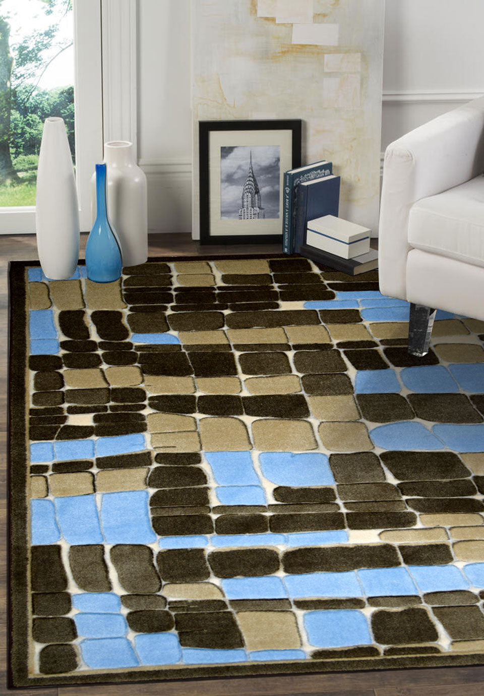 MAC Carpet Beach 3D Carved collection with modern style size: 50x80 SKU:153741-40