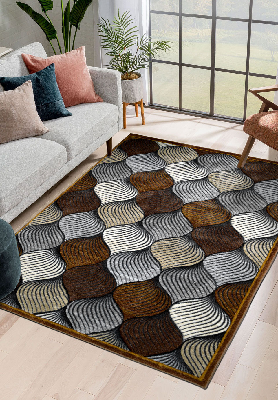 Nissan Carpet 3D Carved collection with modern style size: 160x230 SKU:153729-40