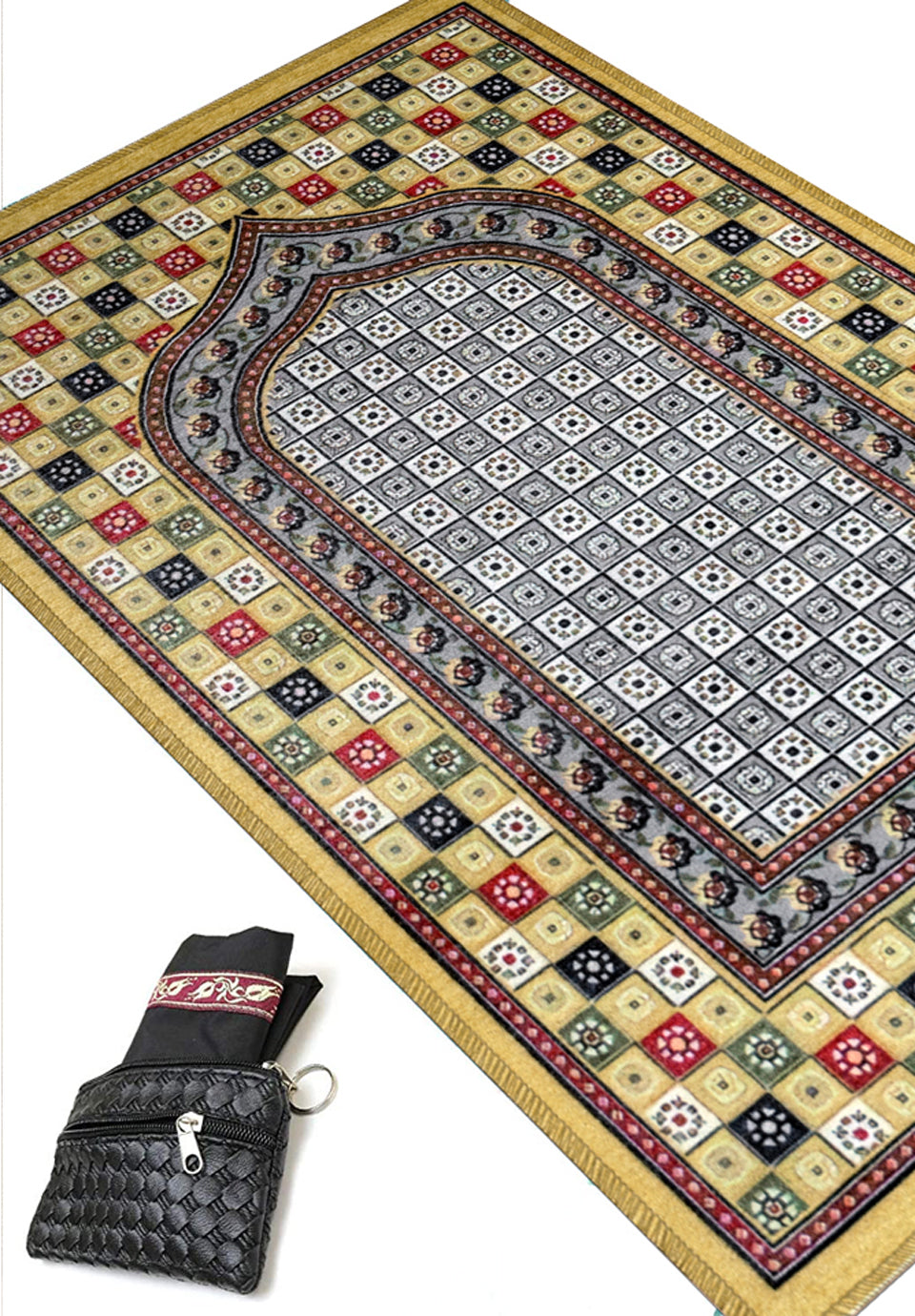 Arabesque 611650-1001 prayer carpet with original Egyptian designs size: 67x110