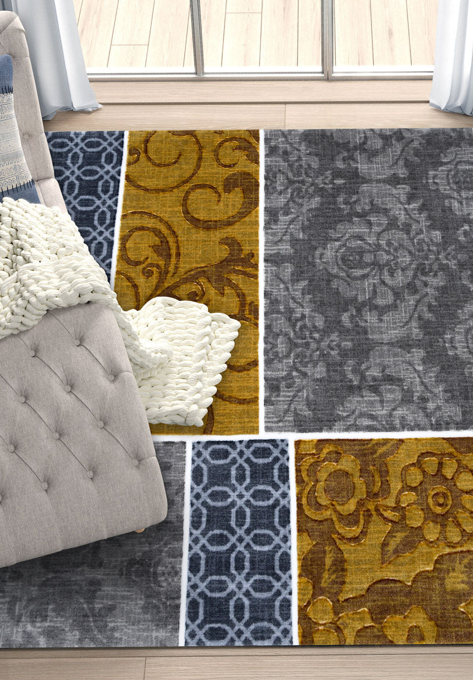 سجادة اتلانتا ثلاثية الأبعاد 153706-96 من نايلون 100%، تصميم أنيق ومقاسات متنوعة – Atlanta 3D Carpet for modern homes from Cairo Drop Egypt.