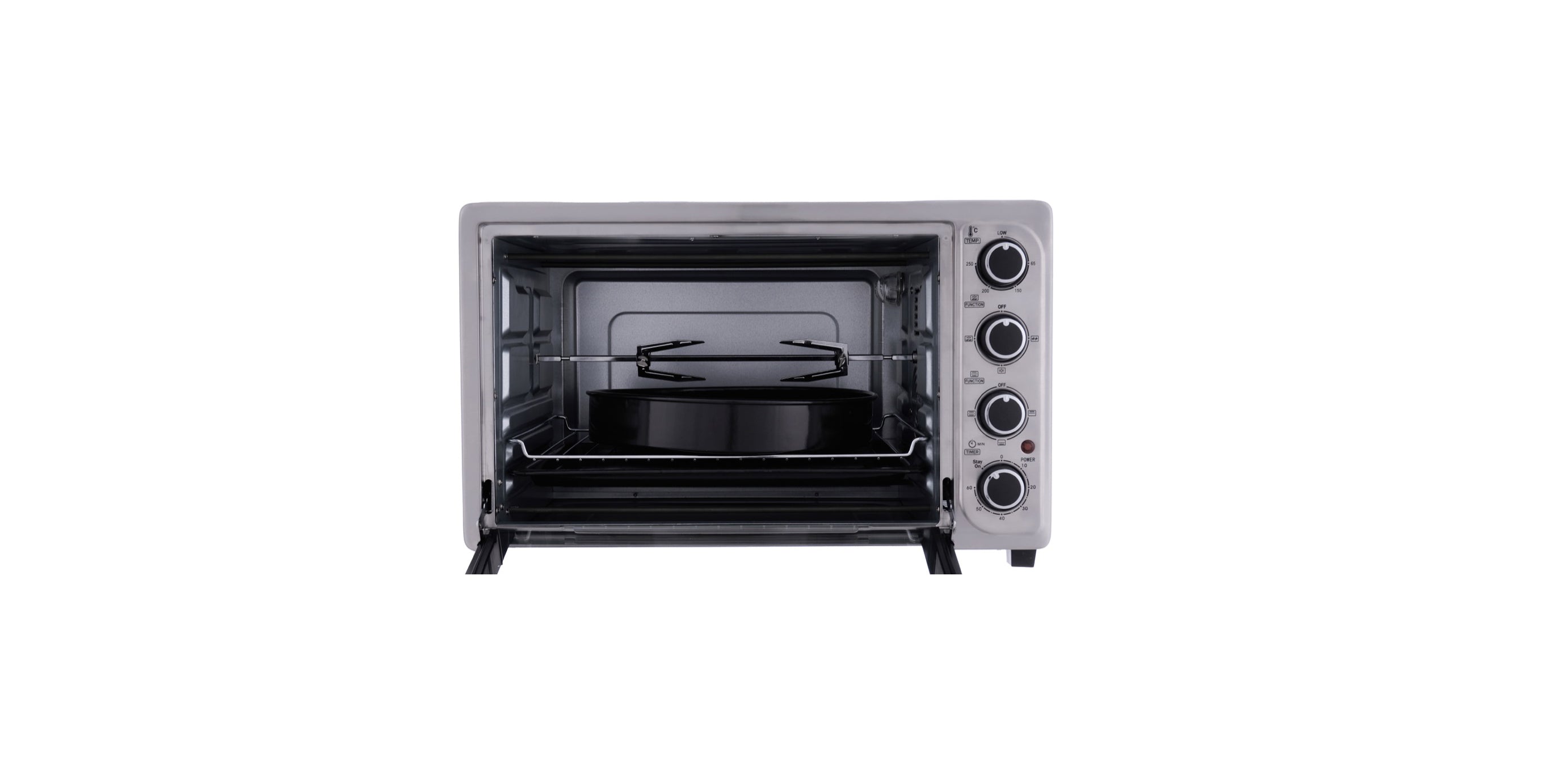 IDO Electric Oven, 50 Liter, 2000 Watt, Black and Silver - TO50DG-SV