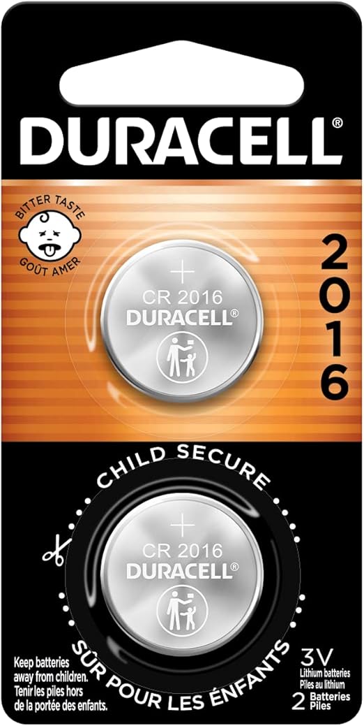 Duracell - 2016 3V Lithium Coin Battery - Long Lasting Battery - 2 Count