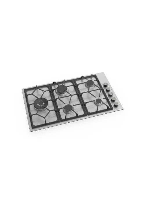 مسطح بلت إن كيتشن لاين 90 سم 5 شعلات ستانلس ستيل أداء قوي وتحكم دقيق - Kitchen Line built in hob 90cm 5 burners stainless steel high performance