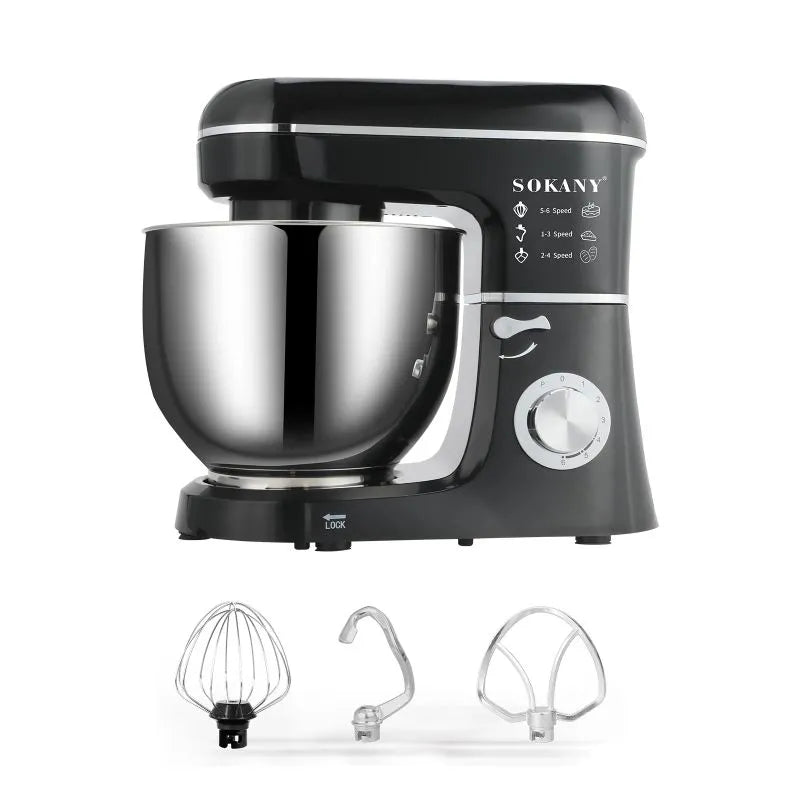 عجانه سوكانى 8 لتر 1800 وات، 6 سرعات مع توصيل وضمان | Sokany 8L 1800W stand mixer with delivery and warranty in Egypt.