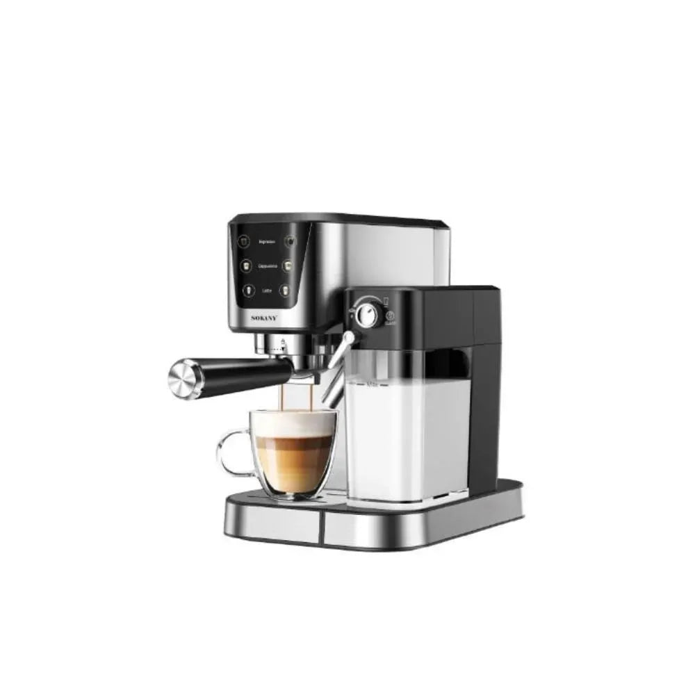 ماكينه اسبريسو سوكاني1350 وات ضغط 20 بار مع ضمان وتوصيل سريع | Sokany 1350W 20 bar espresso machine with delivery and warranty in Egypt.