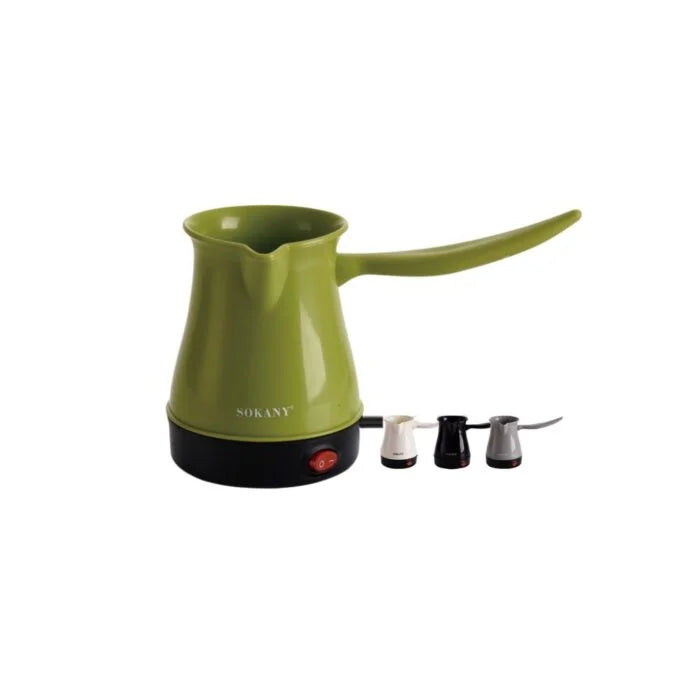 ماكينة قهوة سوكاني 600 وات لتحضير القهوة التركية بسهولة | Sokany Turkish coffee maker 600W for 1-3 cups with practical free-stand design.