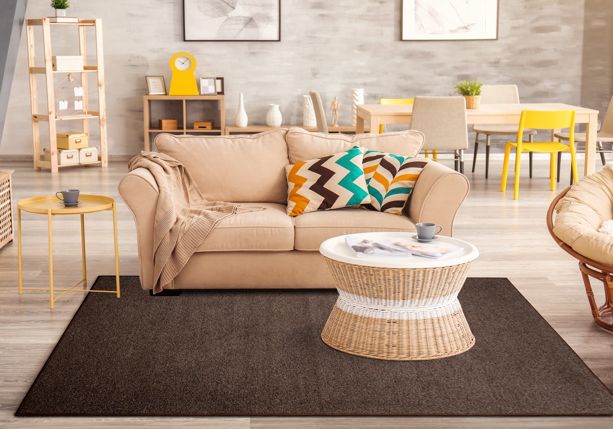 سجادة سابها ماك مقاس 137×200 سم من بولي بروبلين متينة وعصرية، بتوصيل وضمان من Cairo Drop.
Sabha Mak Rug 137x200 cm – Durable Polypropylene 