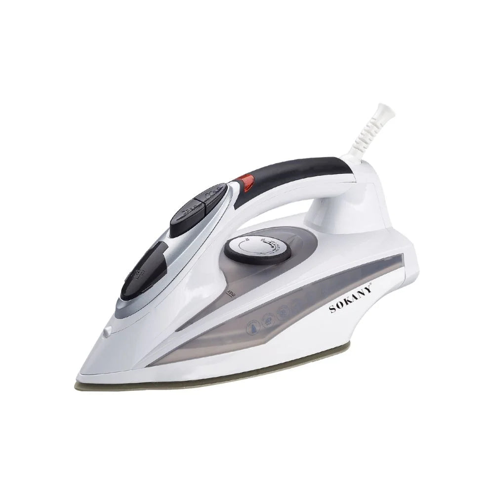 مكواه سوكاني 2400 وات أداء عملي وسعة 350 ملي | SOKANY 2400W Steam Iron with 6 programs for efficient daily ironing