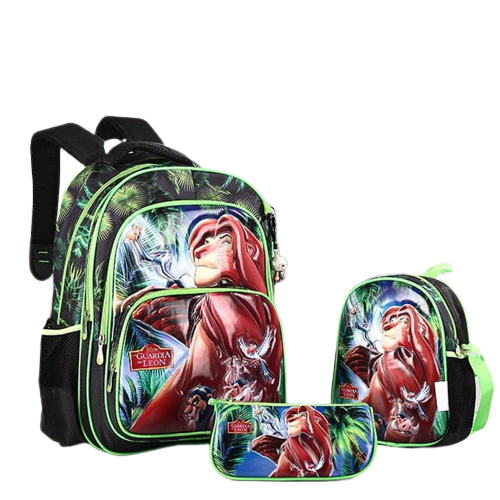School bag 3M,3D, size 18,A set of 3 pieces, a lunch bag and a pencil case