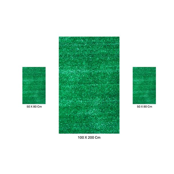 Mac Tartan 6 mm size: 100x200 cm Green Mac carpet. Mats. Rugs ماك كاربت ترتان نجيل صناعي 3قطع جاهزة