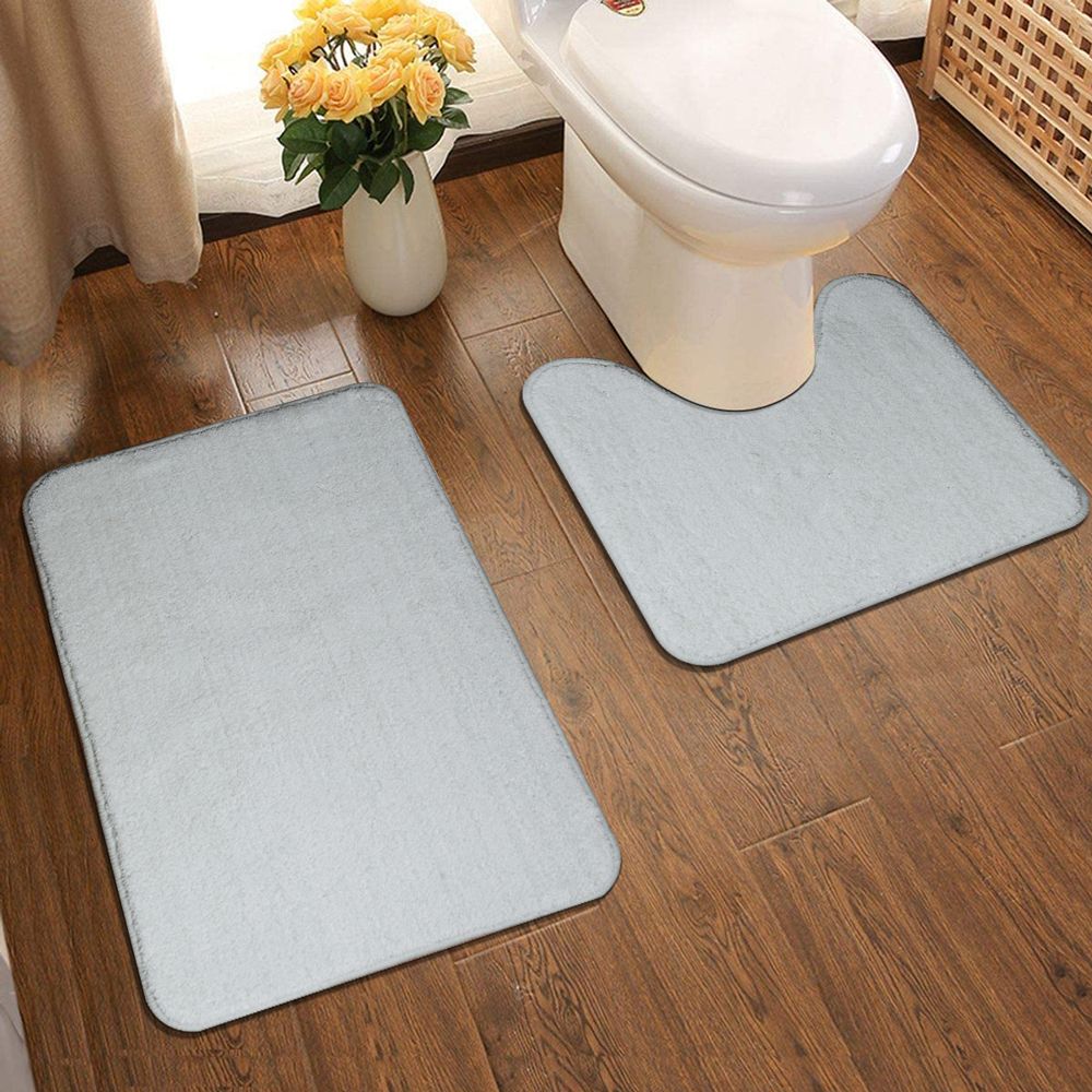 Dubai bathroom mat Three-piece bathroom set Size: (2)45x50+(1)50x80 سجاد اطقم حمام ماك كاربت النساجون الشرقيون دبي 3قطع