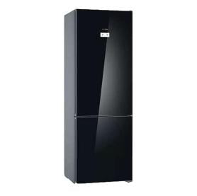 BOSCH KGN49LB30U free-standing fridge-freezer with freezer at bottom, glass door 203 x 70 cm Black, Total No Frost