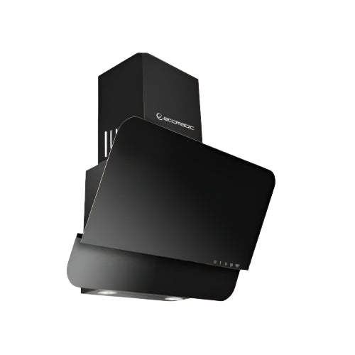 Ecomatic H6207FAB Built In Hood ايكوماتيك شفاط 60 سم زخرفي مائل بكريستال أسود