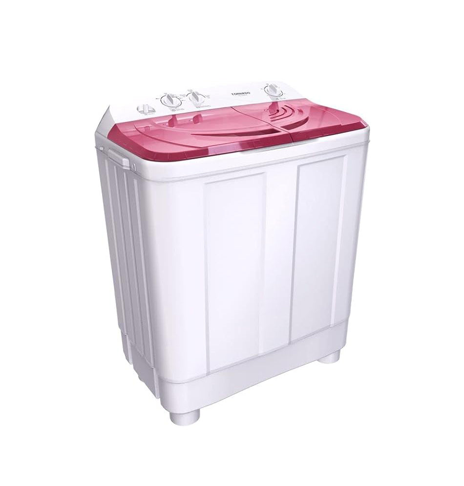 TORNADO Washing Machine Half Automatic 10 Kg, 2 Motors, White x Red TWH-Z10DNE-W(RD)