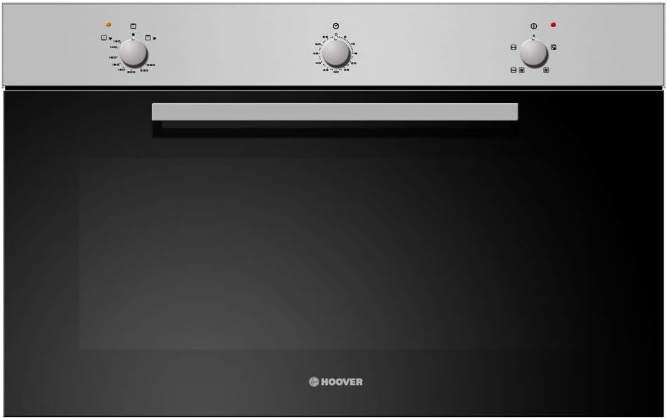 HOOVER Built-In Oven Gas 90 x 60 cm 93 Liter In Stainless Steel x Black Color With Convection Fan HGGF93