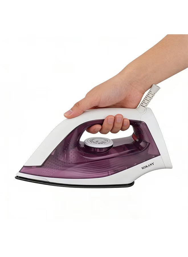 مكواة سكواني 1200 وات SK-11071، خفيفة وسريعة التسخين مع تحكم قابل للتعديل – Sokany 1200W dry iron SK-11071, lightweight and fast-heating.