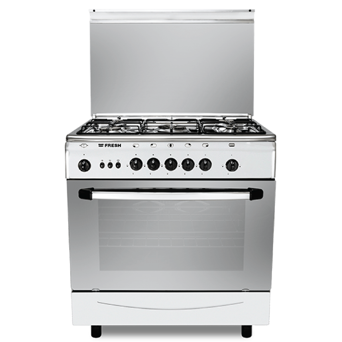 Fresh Forno Cooker, 5 Burner, Stainless Steel, Fan, 80x55cm