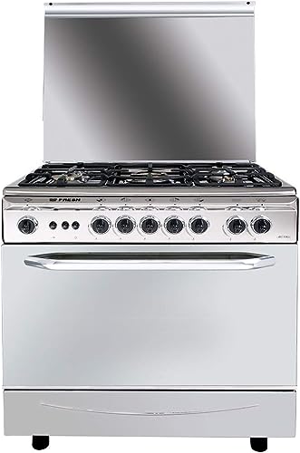 Fresh 500007531 Italiano Cast Digital Gas Cooker 5 Burners Full Stainless 55 X 80 cm