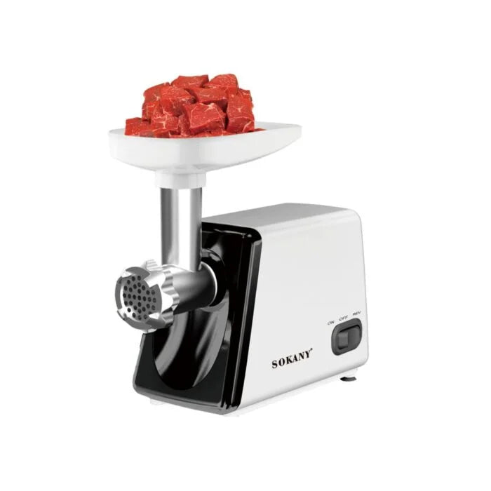 مفرمه لحم سوكانى2500 وات SK-312 قوية وسهلة الاستخدام، Sokany meat grinder 2500W with dual speed and accessories for efficient meat grinding