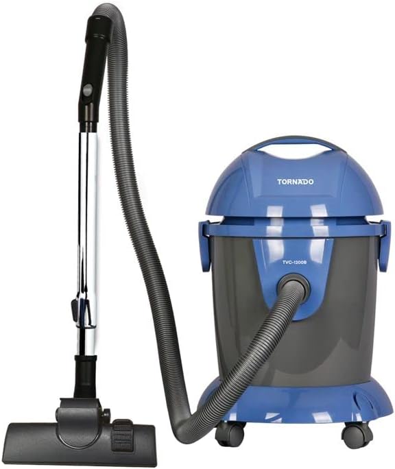 TORNADO Pail Can Vacuum Cleaner 1200 Watt Blue x Grey Or Red x Grey TVC-1200B