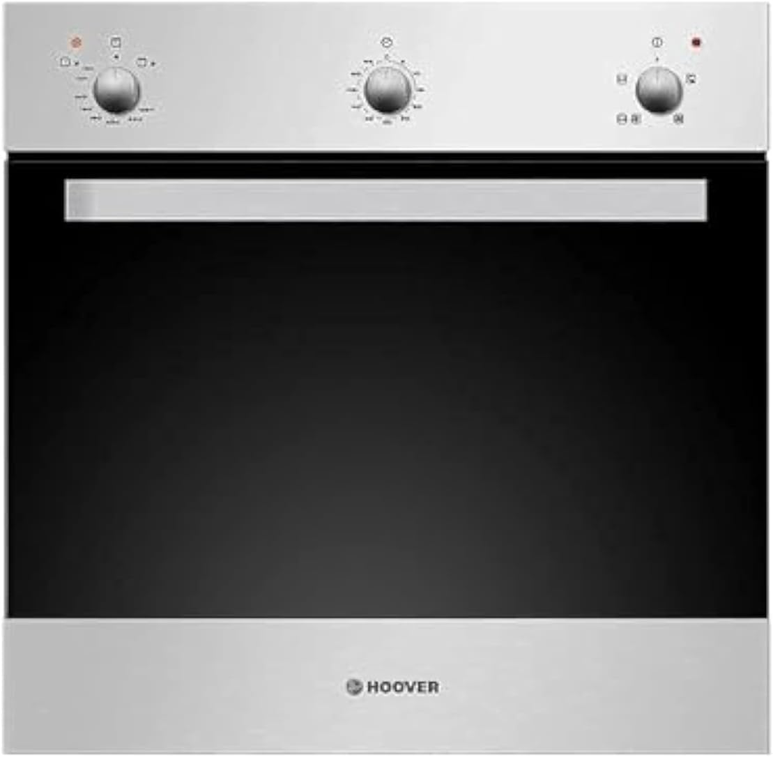 HOOVER Built-In Oven Gas 60 x 60 cm 66 Liter In Stainless Steel x Black Color With Convection Fan HGGGF3