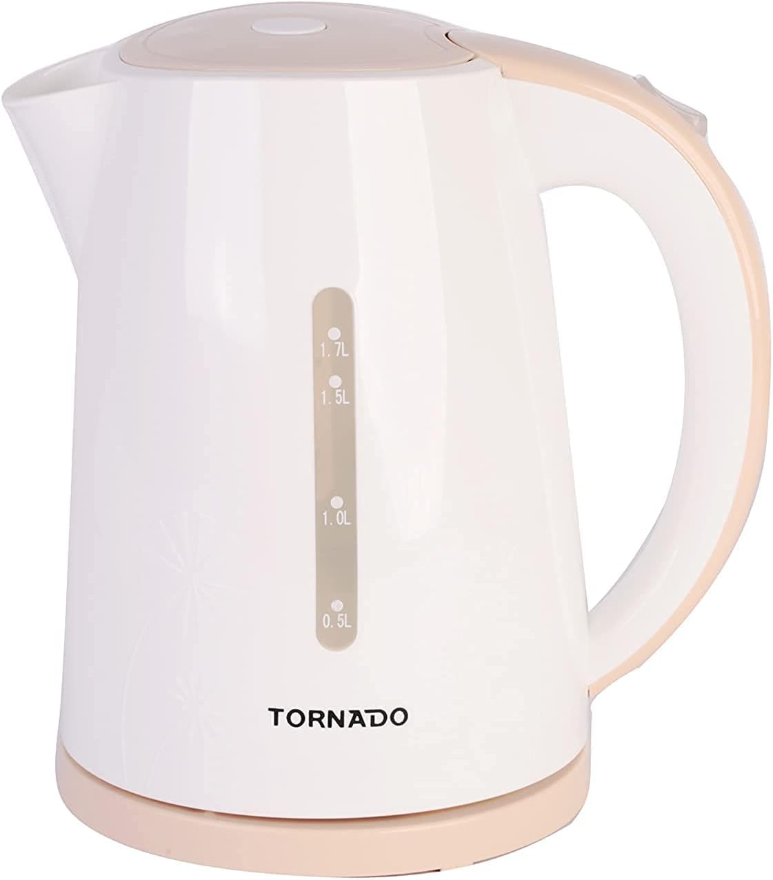 Tornado TKP-2117 Plastic Electric Kettle, 1.7 Liter -White