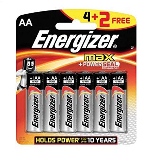 Energizer Max Power Seal Technology Batteries , AA , 6 Pieces