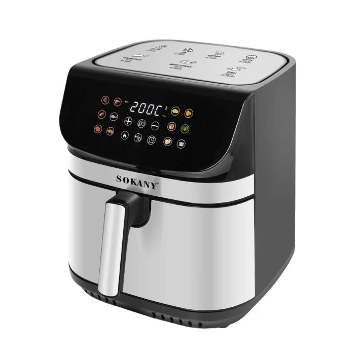 قلايه سوكاني 2200 وات سعة 9 لتر ديجيتال 8 برامج وحرارة 80-200 درجة مع ضمان وتوصيل داخل مصر | Sokany 2200W 9L Digital Air Fryer with delivery and warranty in Egypt
