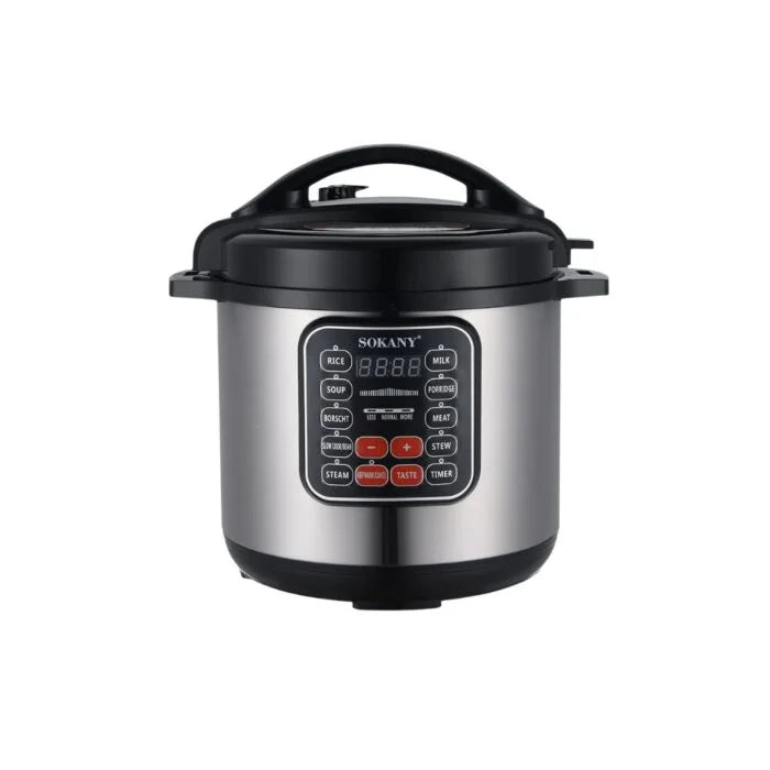 حلى ضغط سوكاني 9 لتر 1200 وات مع 8 برامج تشغيل وسعة كبيرة، توصيل وضمان داخل مصر | Sokany 9L Pressure Cooker 1200W with delivery and warranty in Egypt