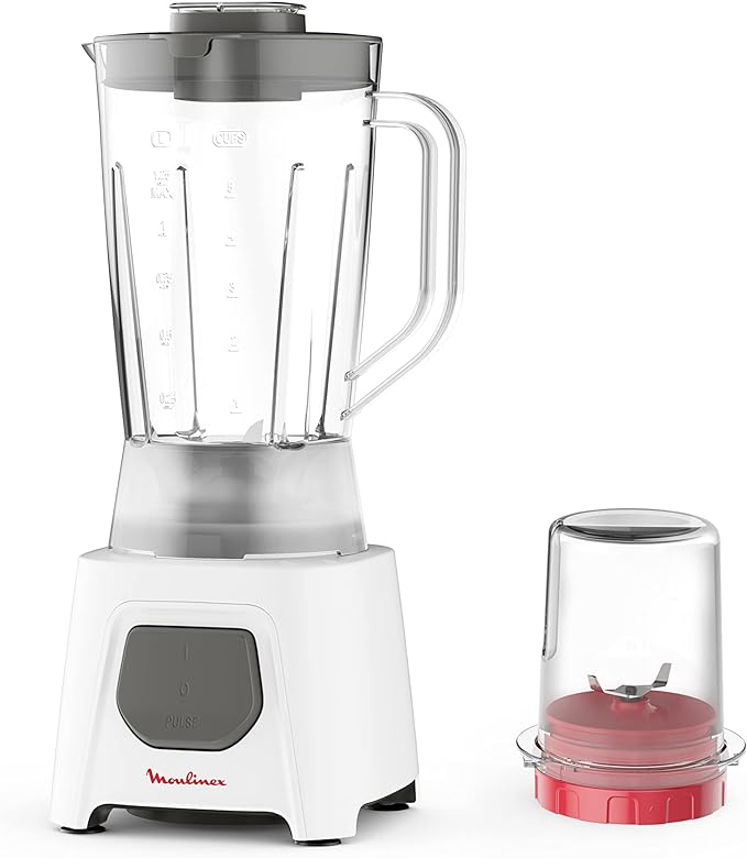 Moulinex Blendeo Blender With Grinder, 1.5 L, 450 W, White - LM2B21EG