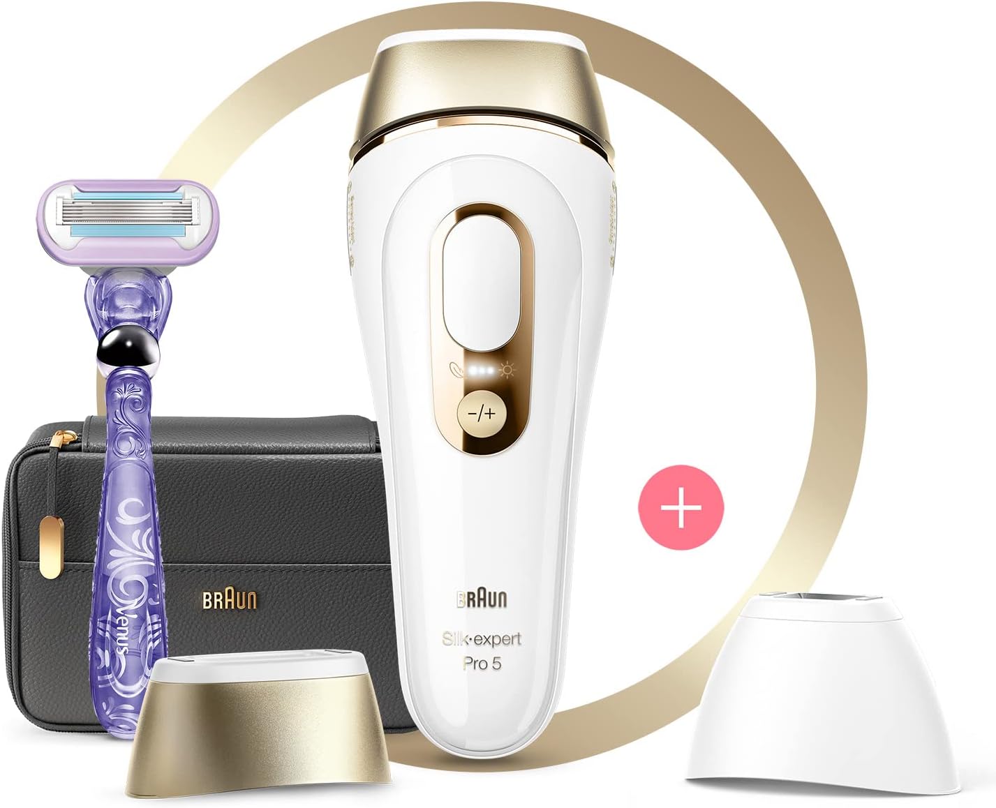 Braun Silk-Expert Pro 5 IPL Hair Removal Device With 3 Attachments: Precision Head, Venus Blade, Soft Pouch PL5147